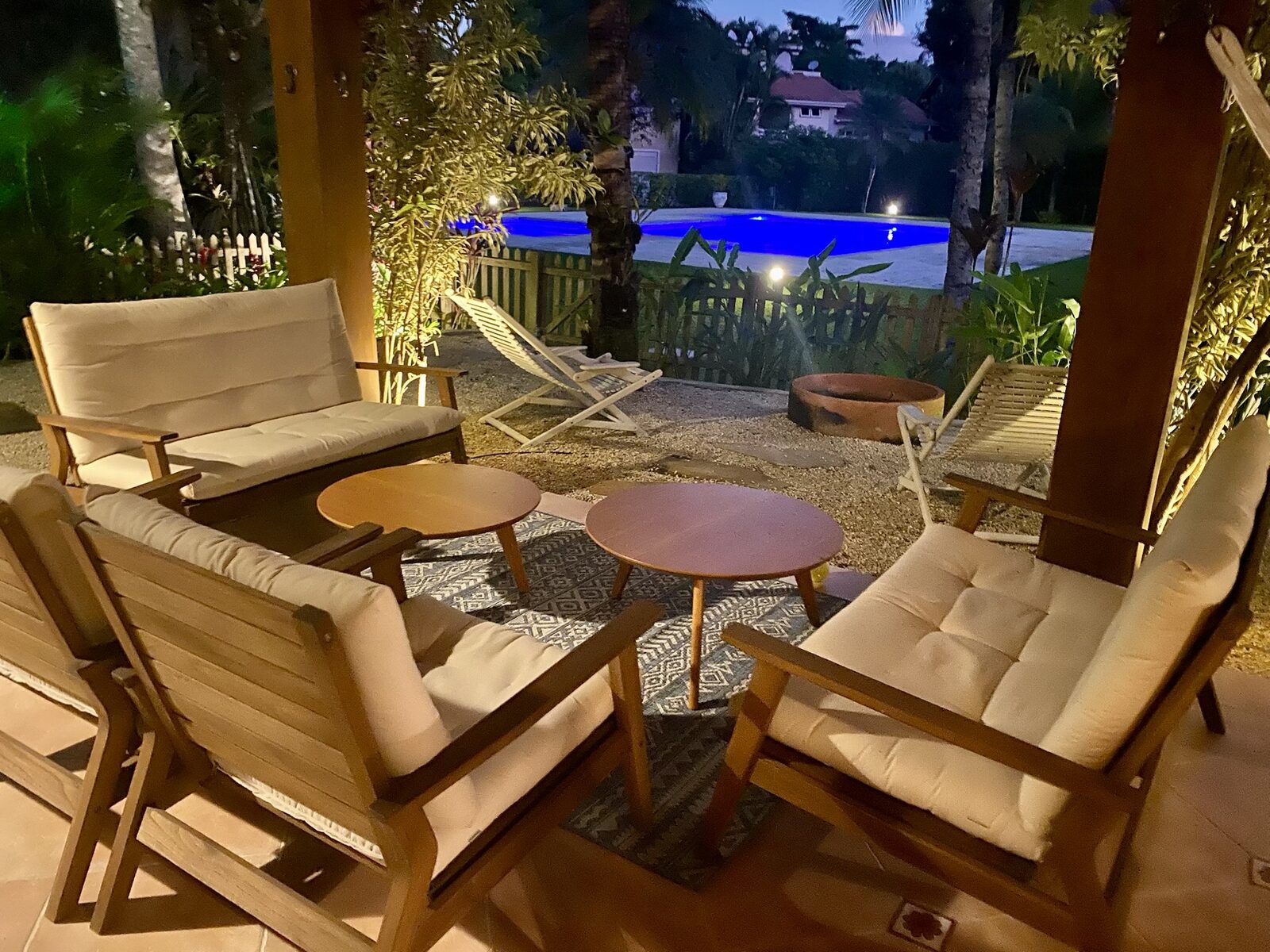 Lounge ao entardecer